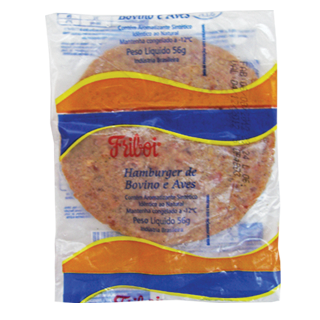 HAMBÚRGUER PEQUENO DE CARNE BOVINA FRIBOI 56 G (CX 36 UN)